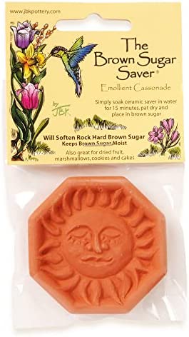 Goodful Brown Sugar Saver and Softener Disc with Elegant Leaf Design,  Multiple Uses for Food Storage Containers, Reusable and Food Safe,  Terracotta, 2