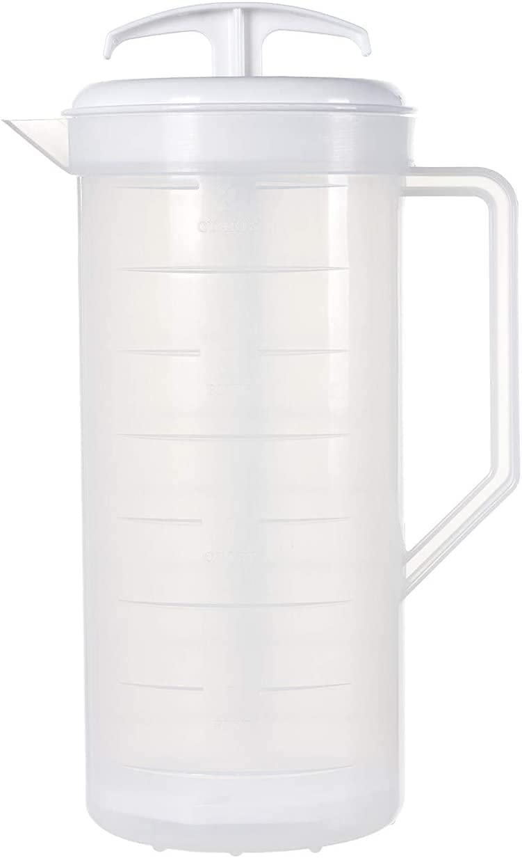 JBK Pottery – Mixing Pitcher for Drinks, Plastic Water Pitcher with Lid ...